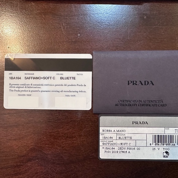 Prada bag, soft-c saffiano leather, Size Mini, and Color, Blue - Picture 9 of 9